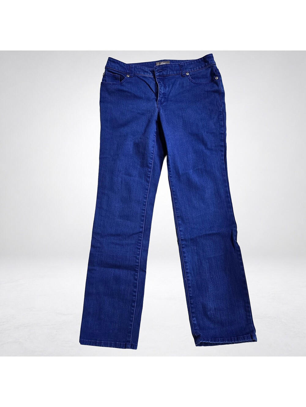 Chico's So Slimming Jeans Women's Size 1 Straight Leg Blue Stretch